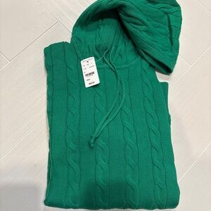 NWT Brooks Bros cable hoodie S